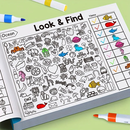 hidden object activity coloring book