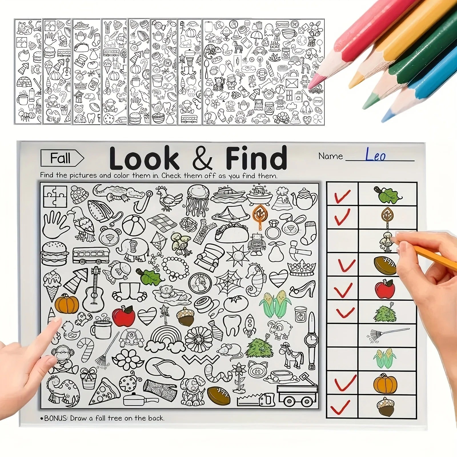 hidden object activity coloring book