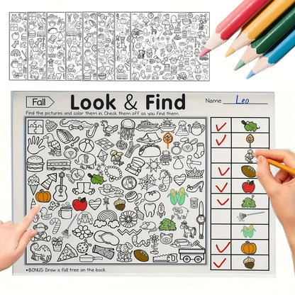 hidden object activity coloring book