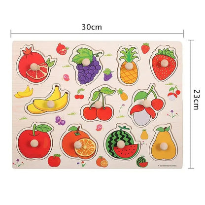 montessori wooden animal puzzle board